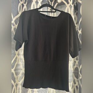Everyday Black Short-Sleeve Knit Top by